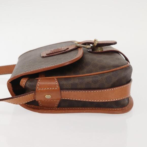 CELINE Macadam Canvas Shoulder Bag Pvc Leather Brown Gold - Picture 5 of 13